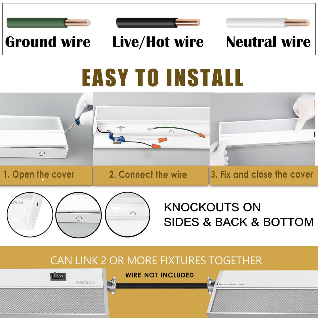 2 Packs Under Cabinet Lighting, 24in 18W Dimmable LED Light, 5 Color Temperature R662
