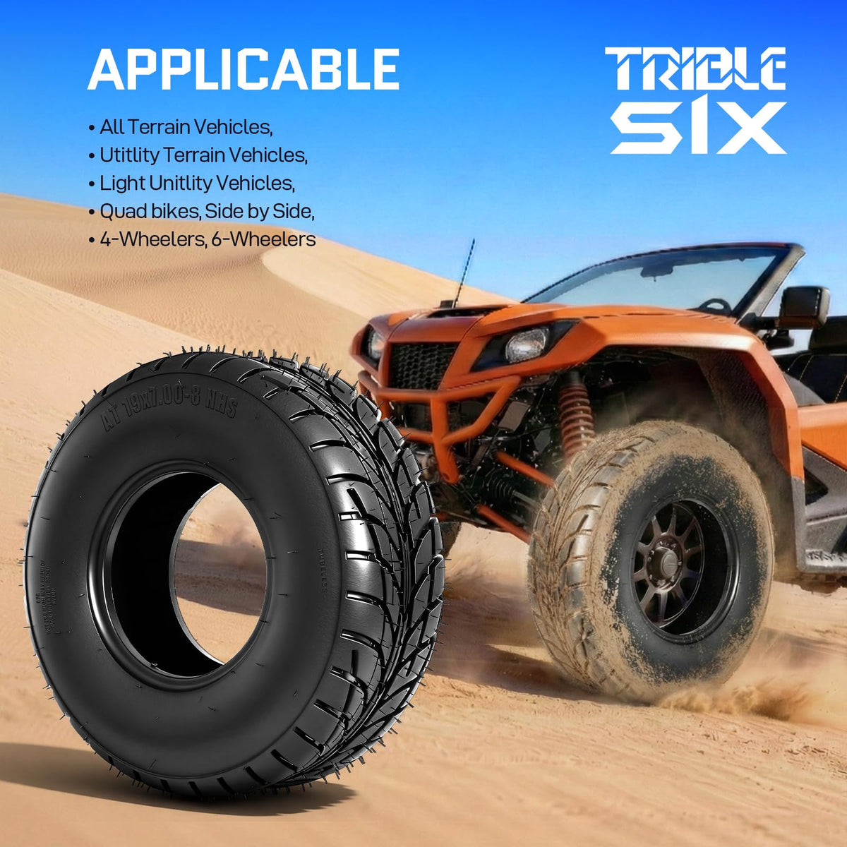 19x7-8 ATV/UTV Tires Set of 2 A75986