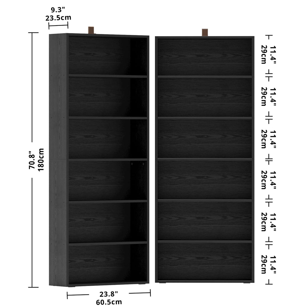 70" Tall 6 Tiers Bookshelf V297