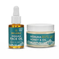 Manuka Honey Moisturizing Face Cream and Face Oil Bundle 1.7 oz M668575