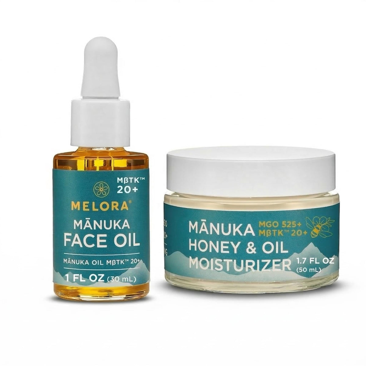 Manuka Honey Moisturizing Face Cream and Face Oil Bundle 1.7 oz M668575