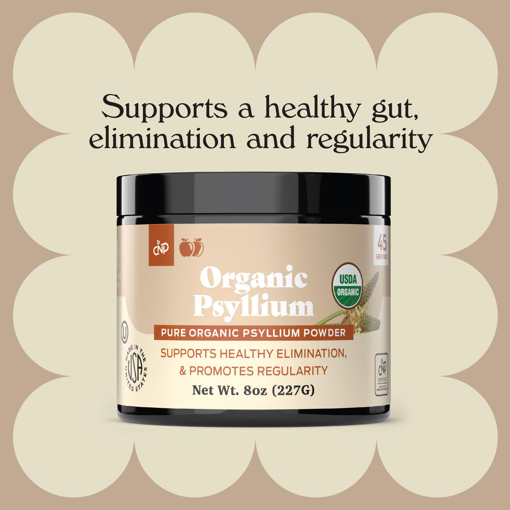 Organic Psyllium Husk Powder 10oz Unflavored Fiber Supplement P129544