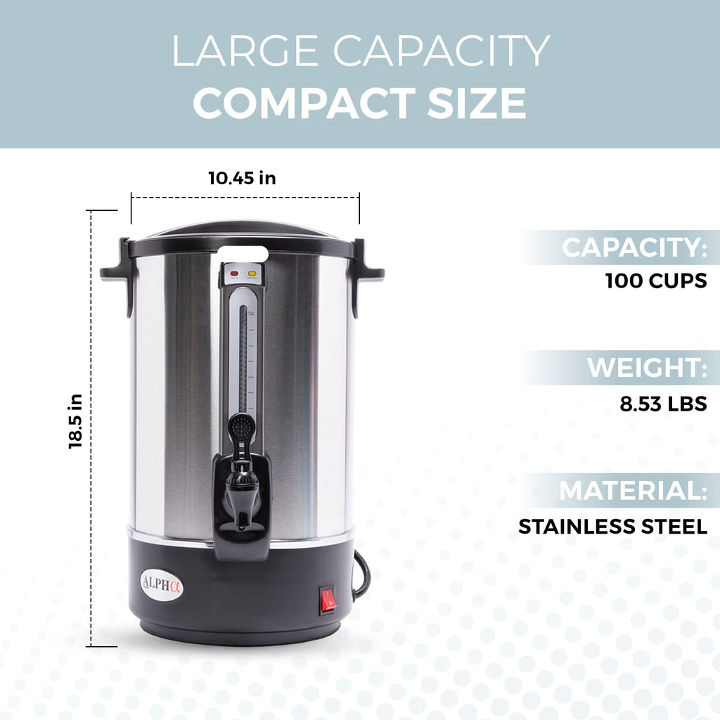 100 Cups Stainless Steel Electric Coffee Urn Y67277