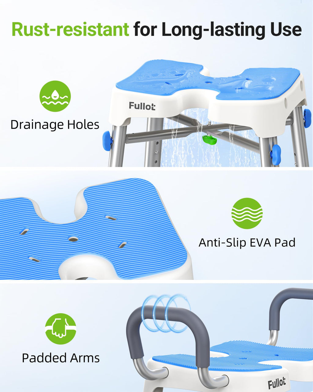 H-Shaped Shower Chair 500 lbs Y299