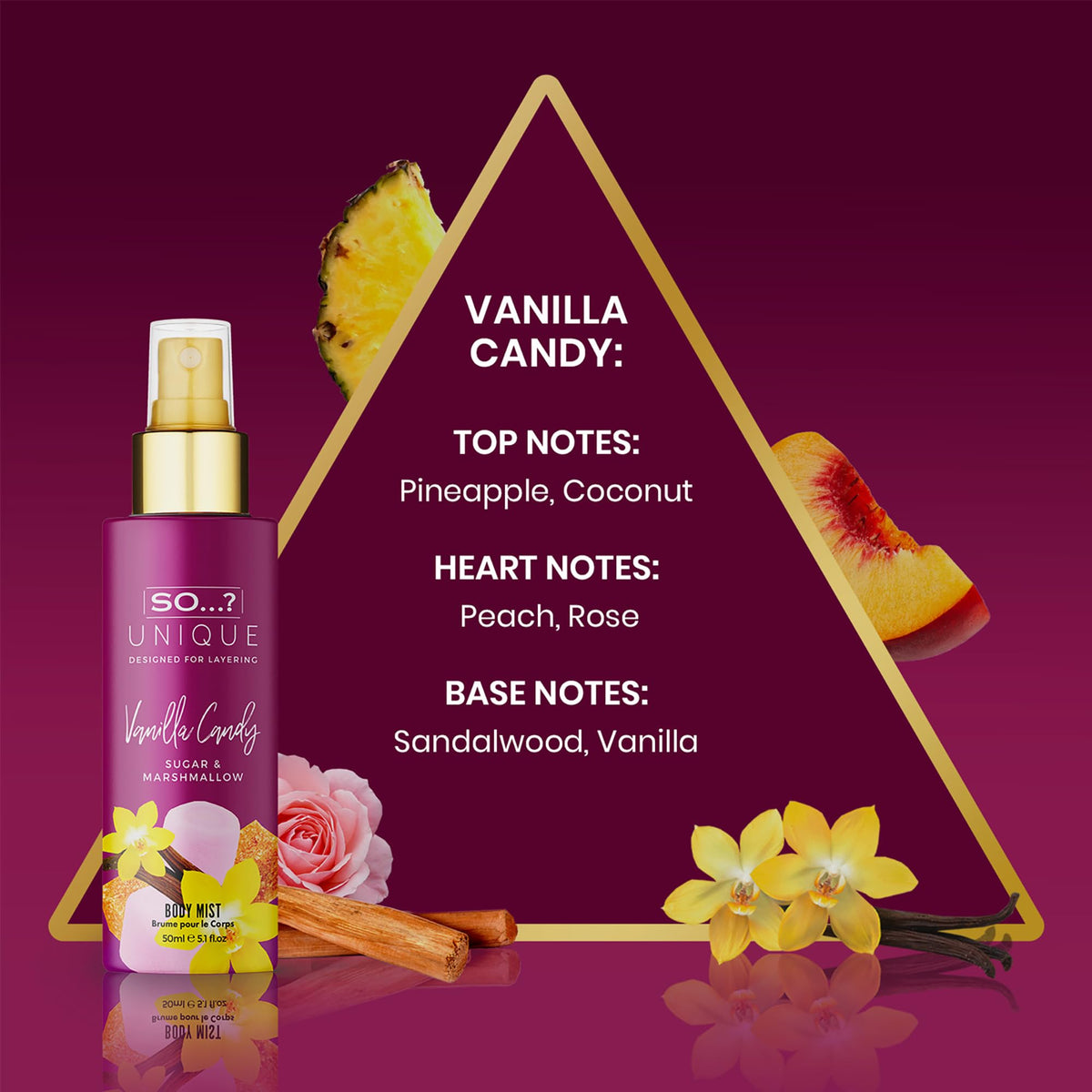 Unique Body Mist Set, 6 pcs R5156