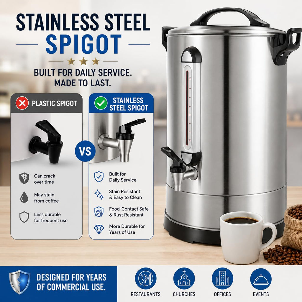 16L 304 Stainless Steel Commercial Coffee Urn R794912