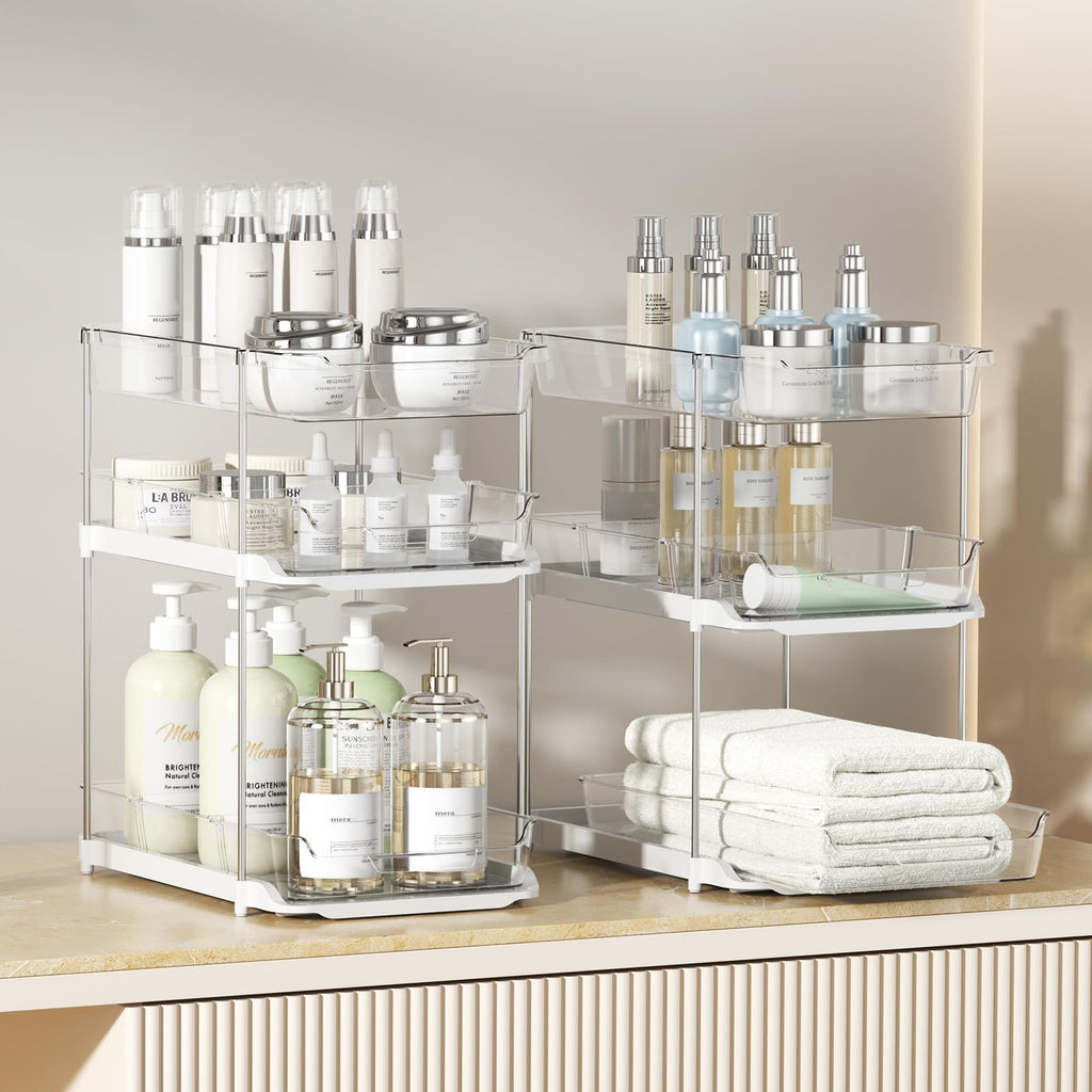 2 Sets of 3-Tier Under Sink Organizers and Storage M653