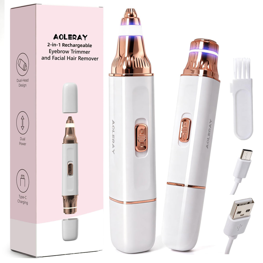 2-in-1 Eyebrow Trimmer & Facial Hair Remover W5098