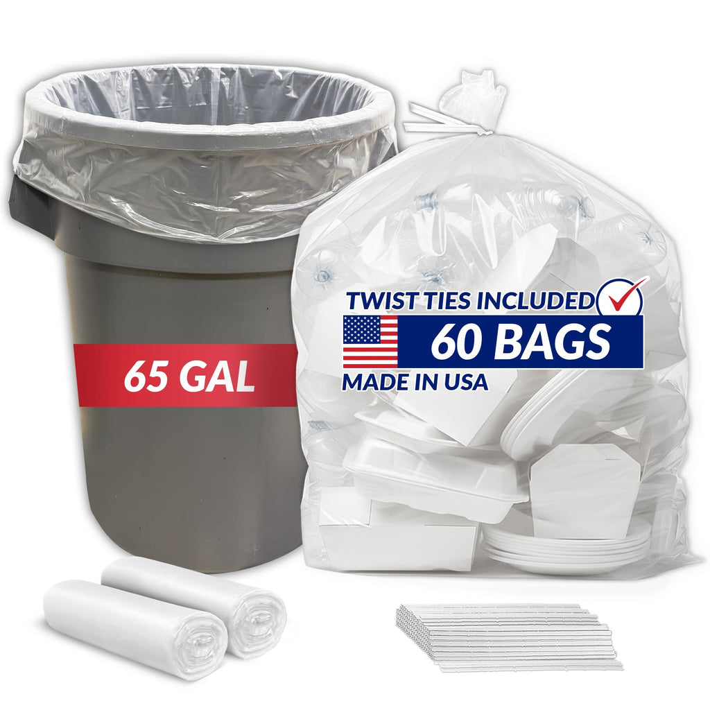65 Gallon Heavy Duty Trash Bags P45756
