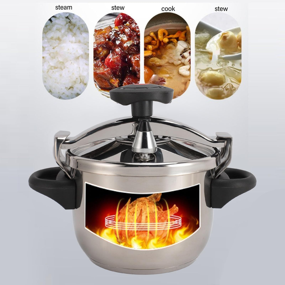 Stainless Steel 3L Pressure Cooker Y710