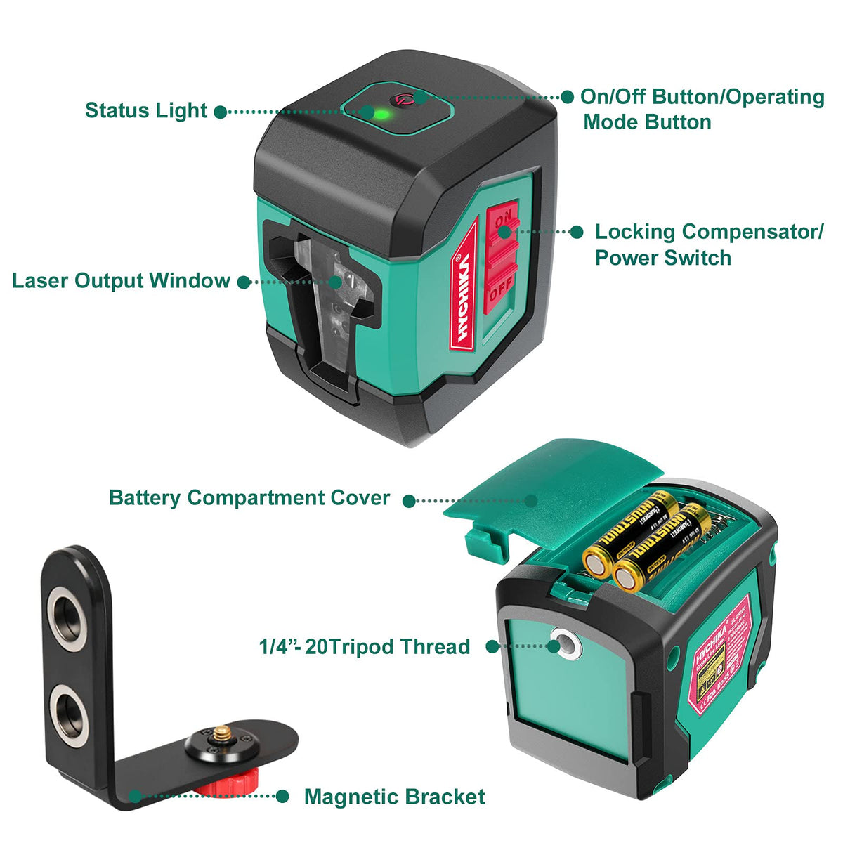 Self-Leveling Cross Line Laser Level with Magnetic Bracket C163