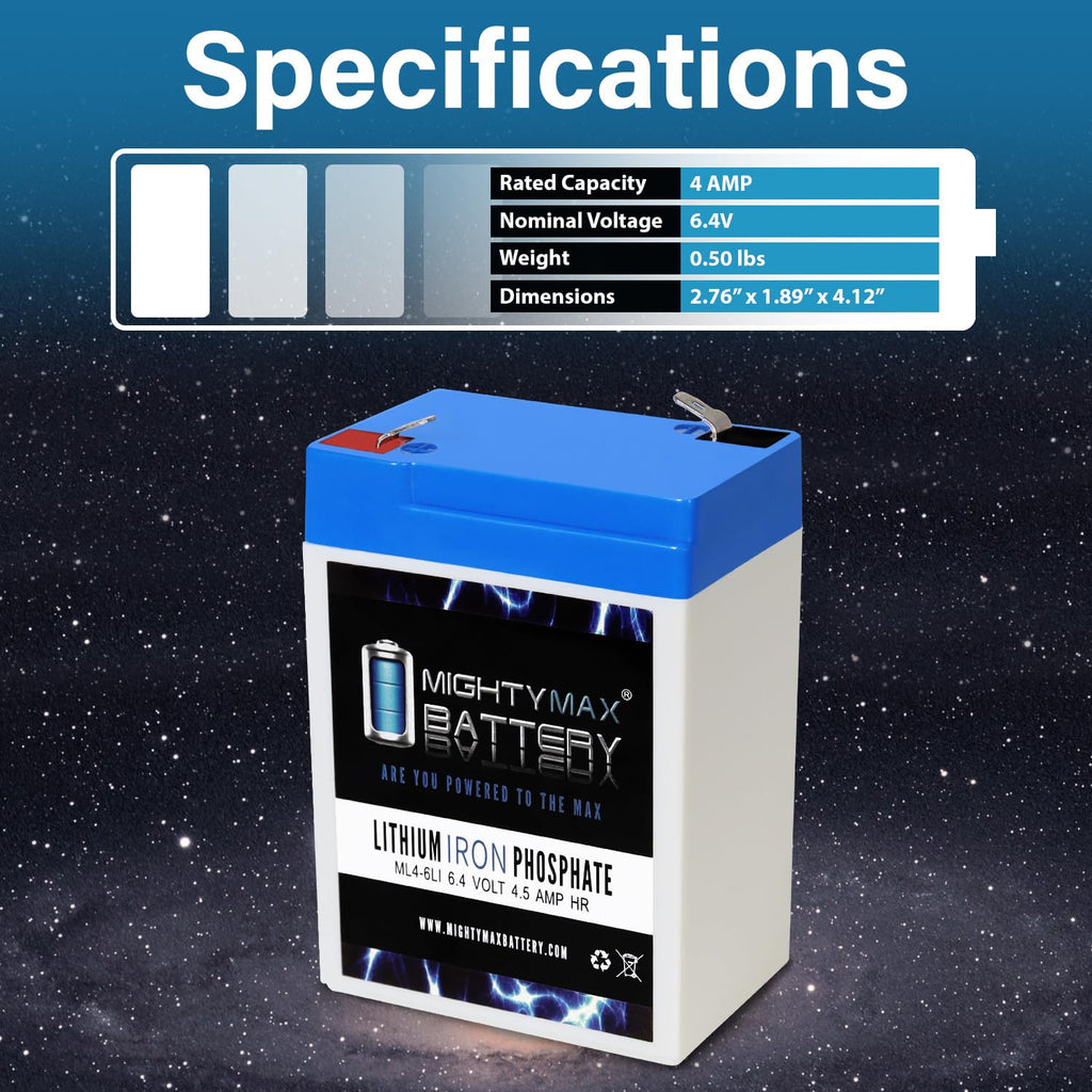6V 4.5AH Lithium Replacement Battery Q779
