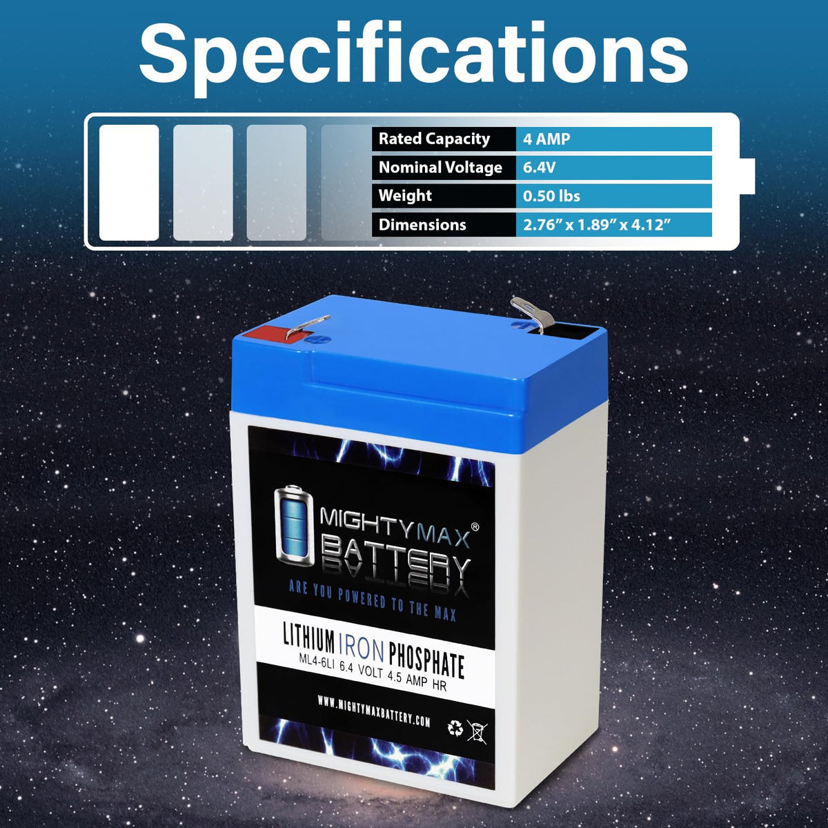 6V 4.5AH Lithium Replacement Battery Q779
