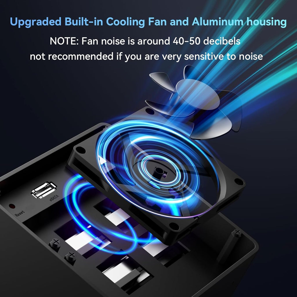 4 Bay Hard Drive Enclosure with Cooling Fan M338344