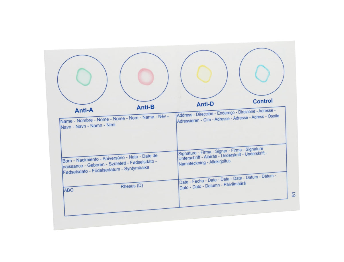 Blood Type Test 1 Pack T6042