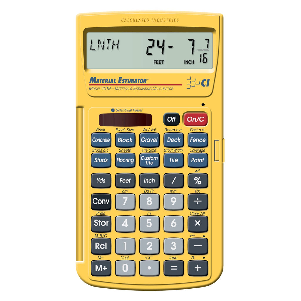 Material Estimator Calculator and Study Guide A4947