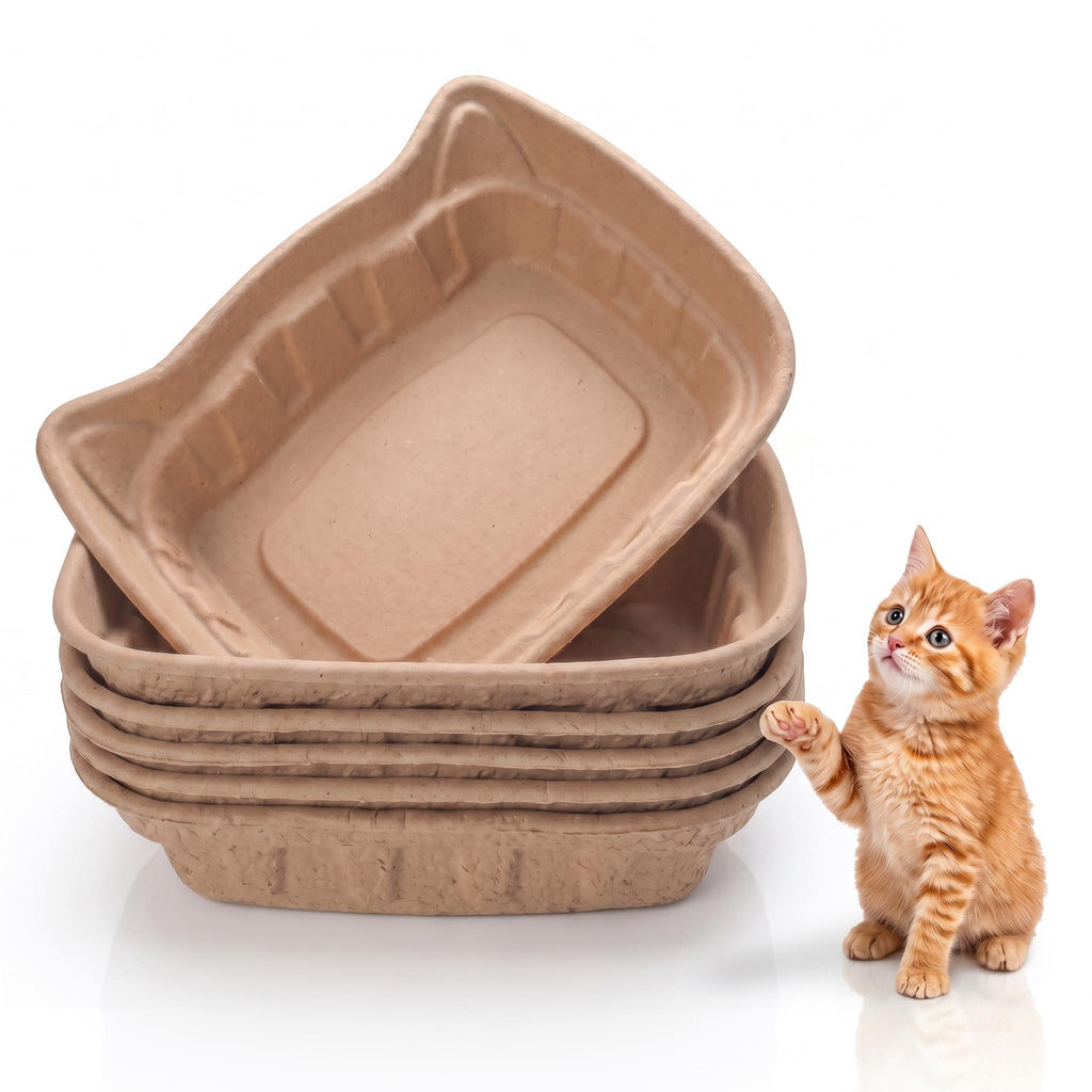 6 Pack Jumbo Disposable Kitten Litter Box R444249
