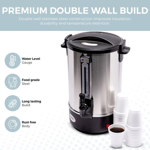 100 Cups Stainless Steel Electric Coffee Urn Y67277