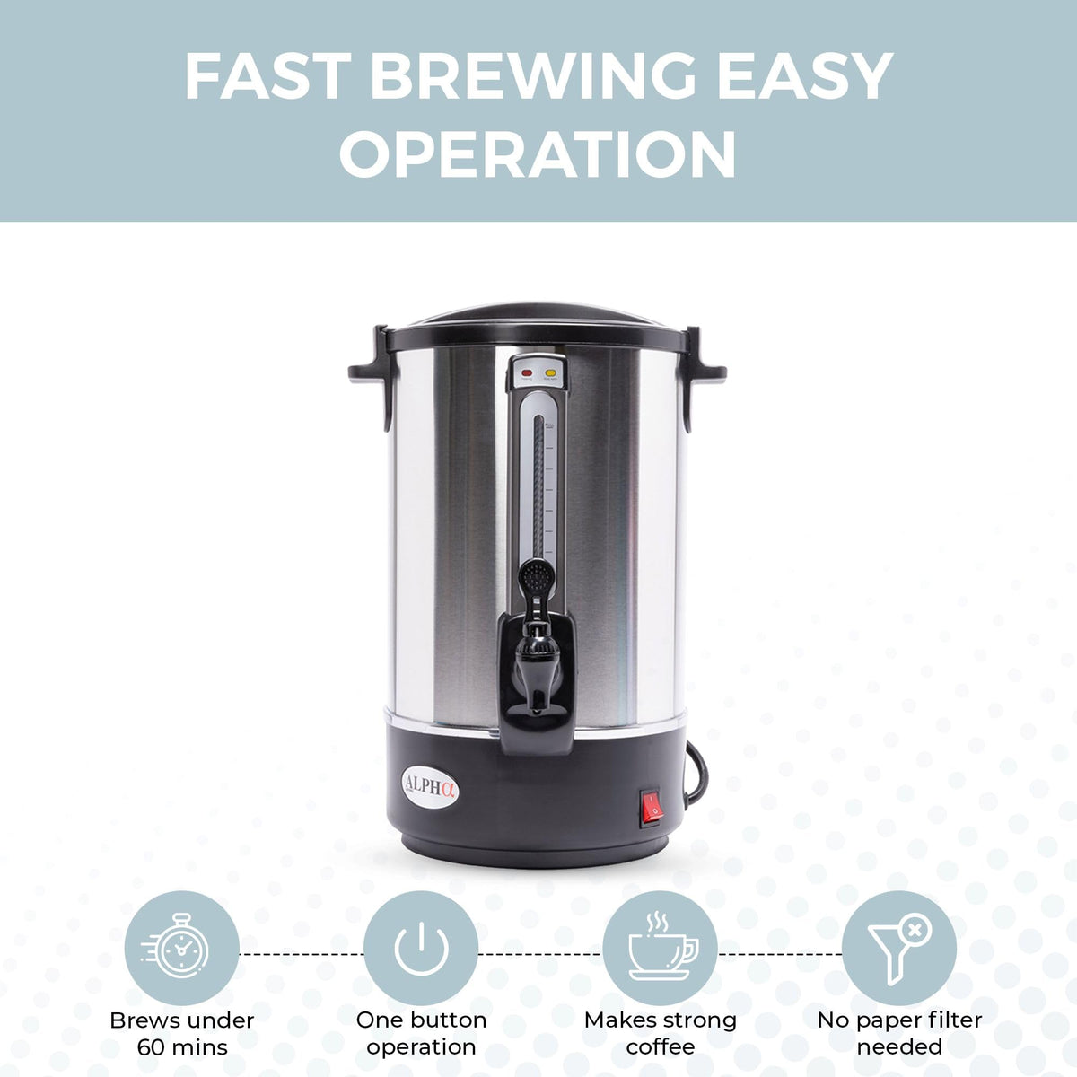 100 Cups Stainless Steel Electric Coffee Urn Y67277