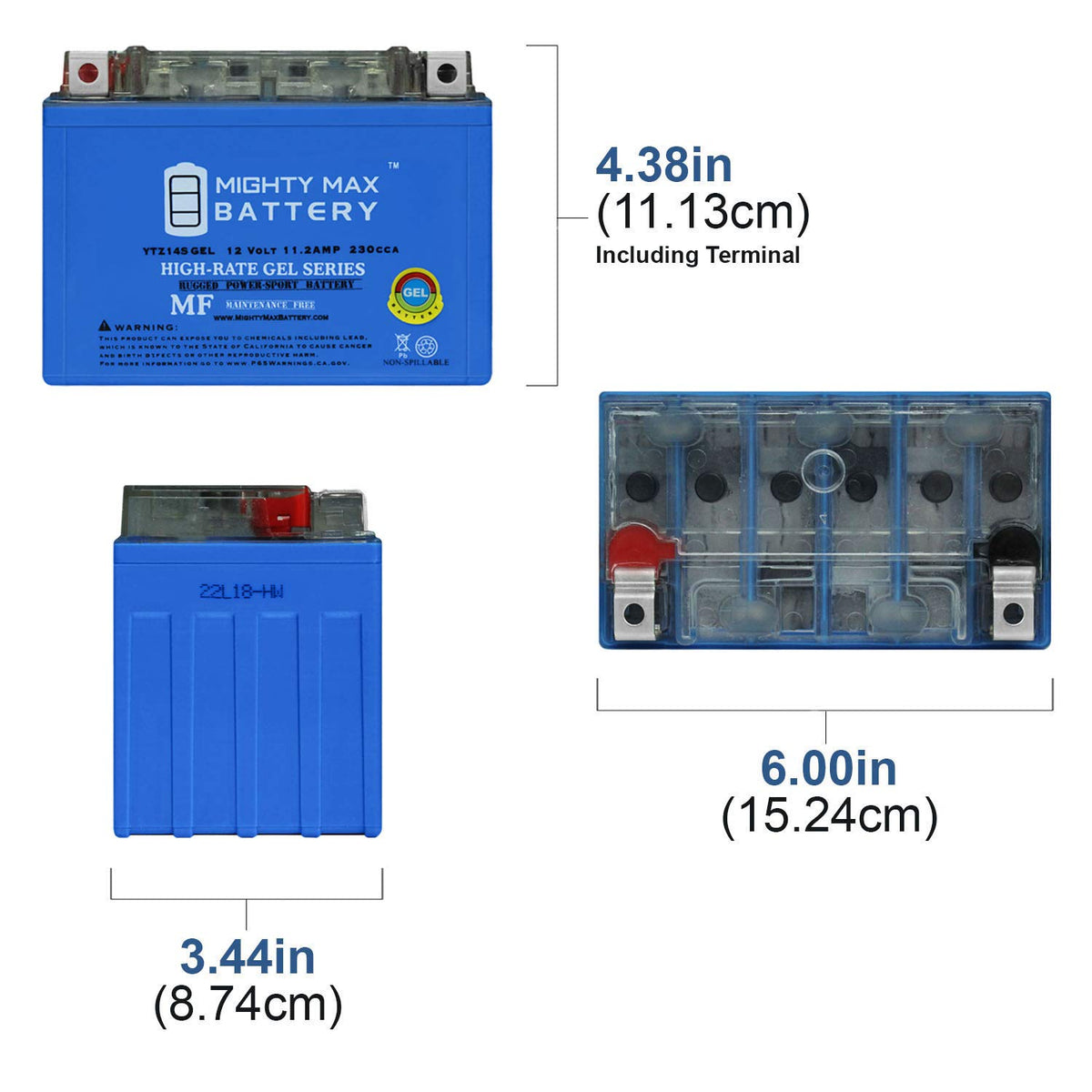 12v 11.2AH 230CCA GEL Battery F11726