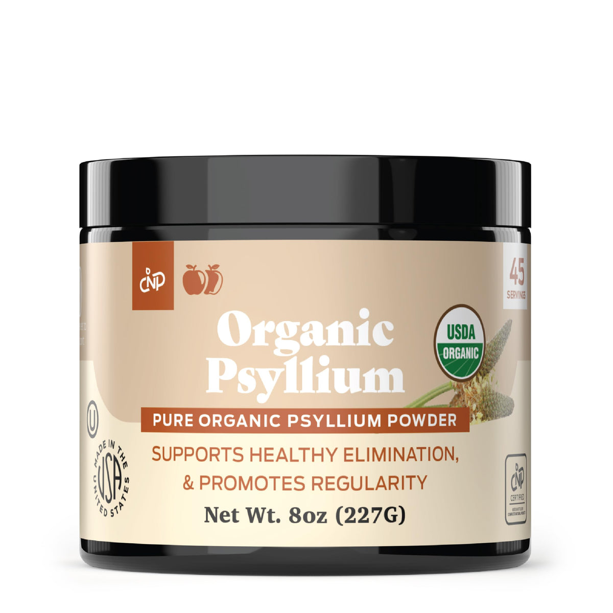 Organic Psyllium Husk Powder 10oz Unflavored Fiber Supplement P129544