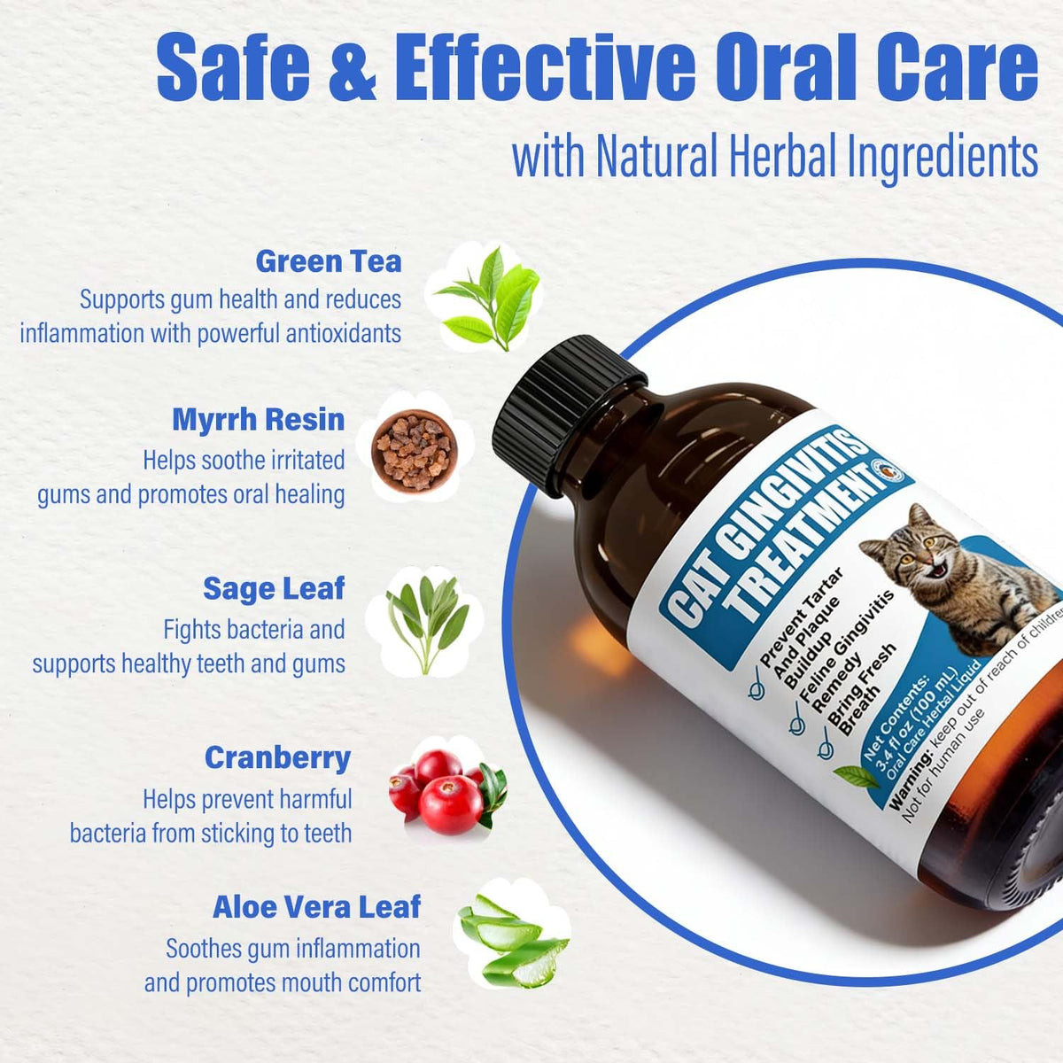 Cat Gingivitis Treatment Liquid 100ml Dental Care N944