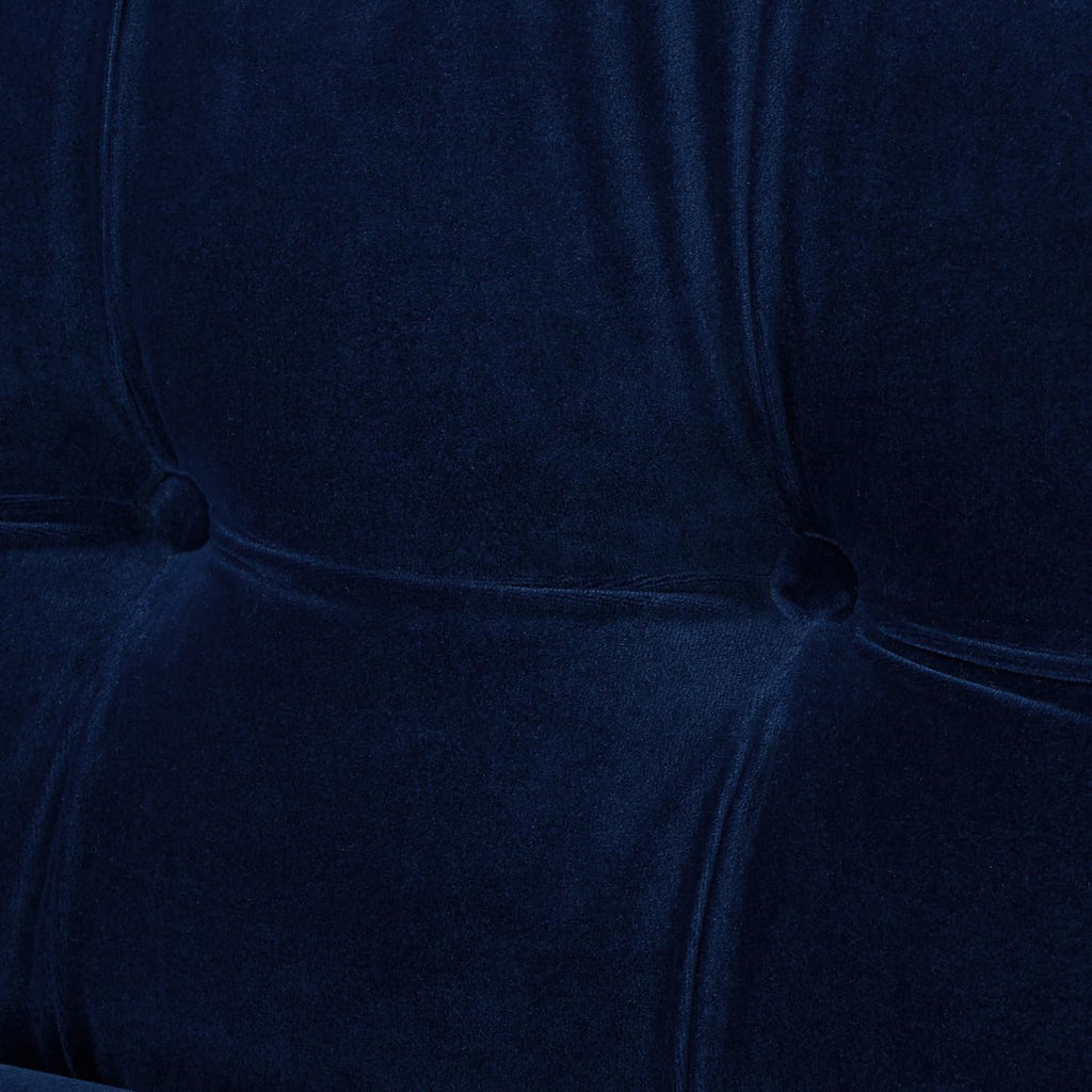 Navy Blue Velvet Tufted Sofa G989