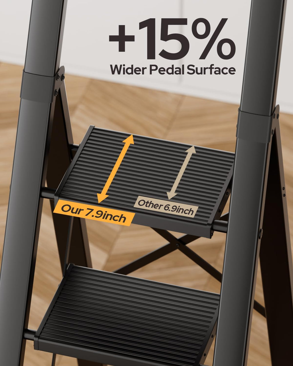 Black Foldable 6 Step Ladder B9218