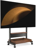 Rolling TV Stand Mount with Wooden Shelf R448