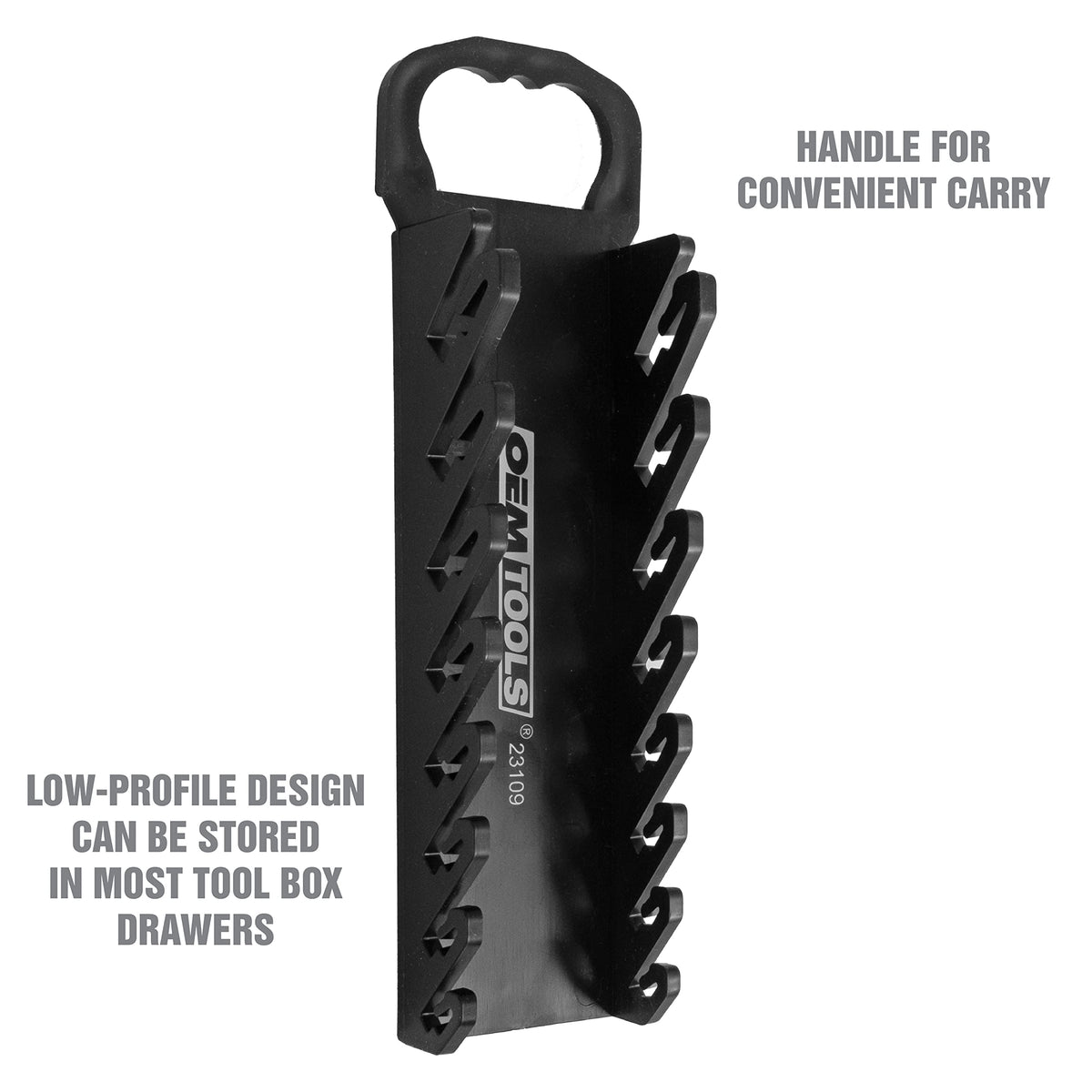 Black 10 Inches Wrench Organizer I6718