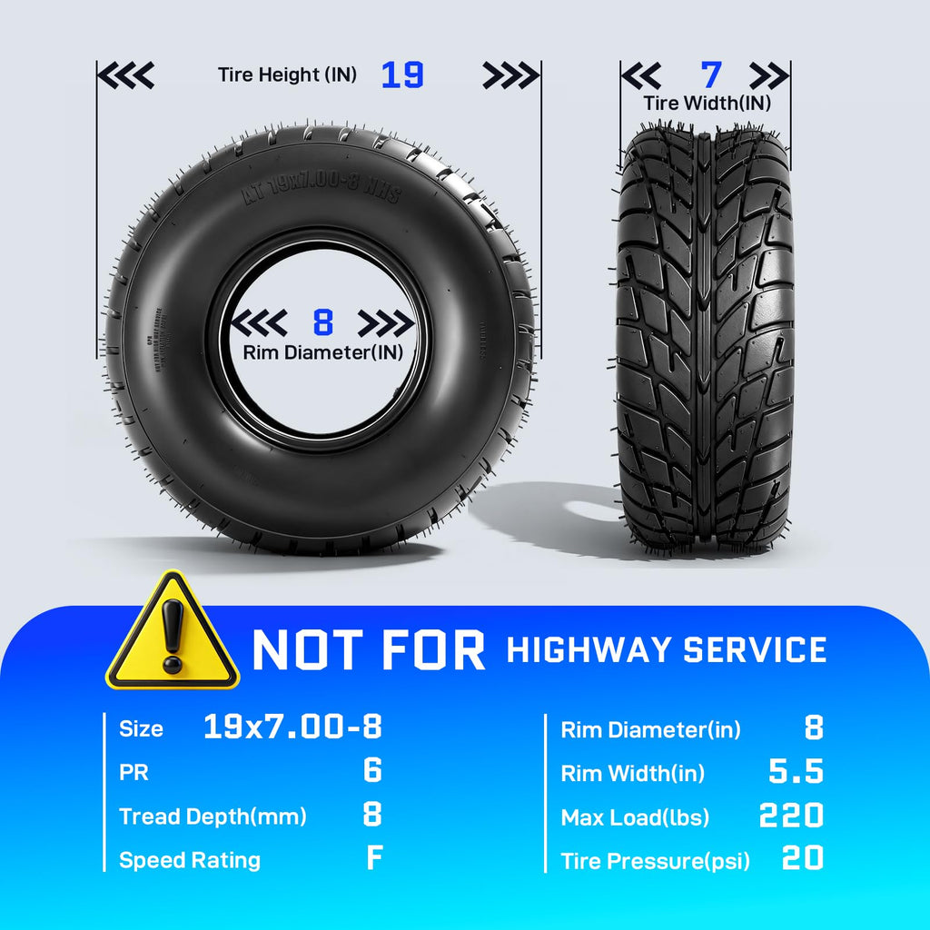 19x7-8 ATV/UTV Tires Set of 2 A75986