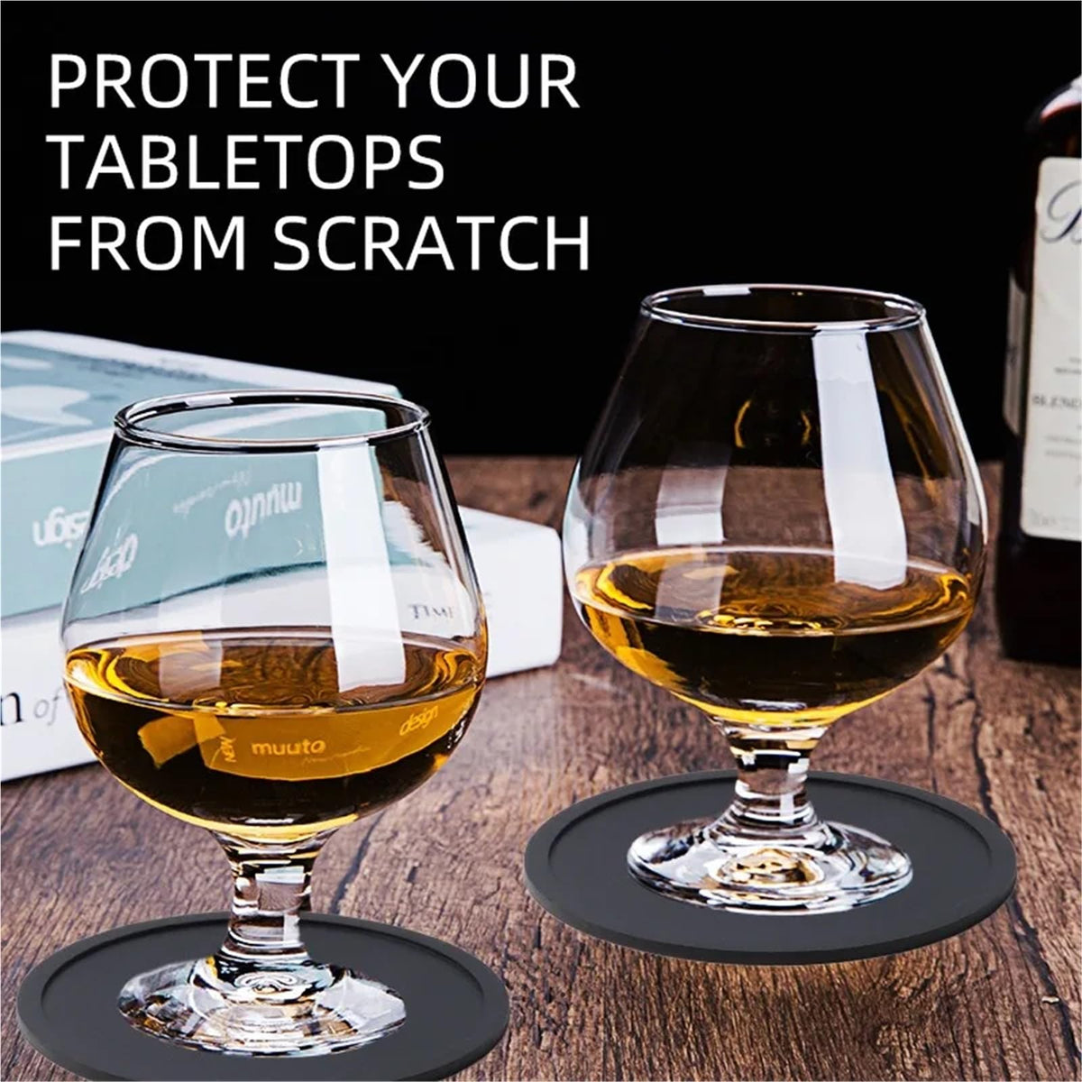Black Silicone Coasters Set of 32 S296703