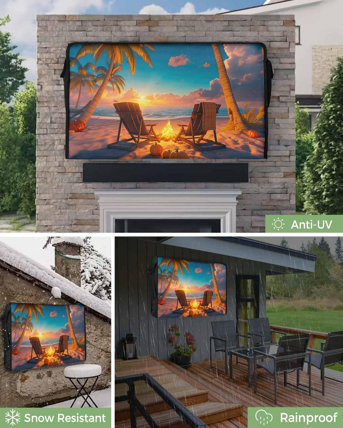 Waterproof Weatherproof Outdoor TV Cover for 30 to 32 Inch Flat Screen X10793