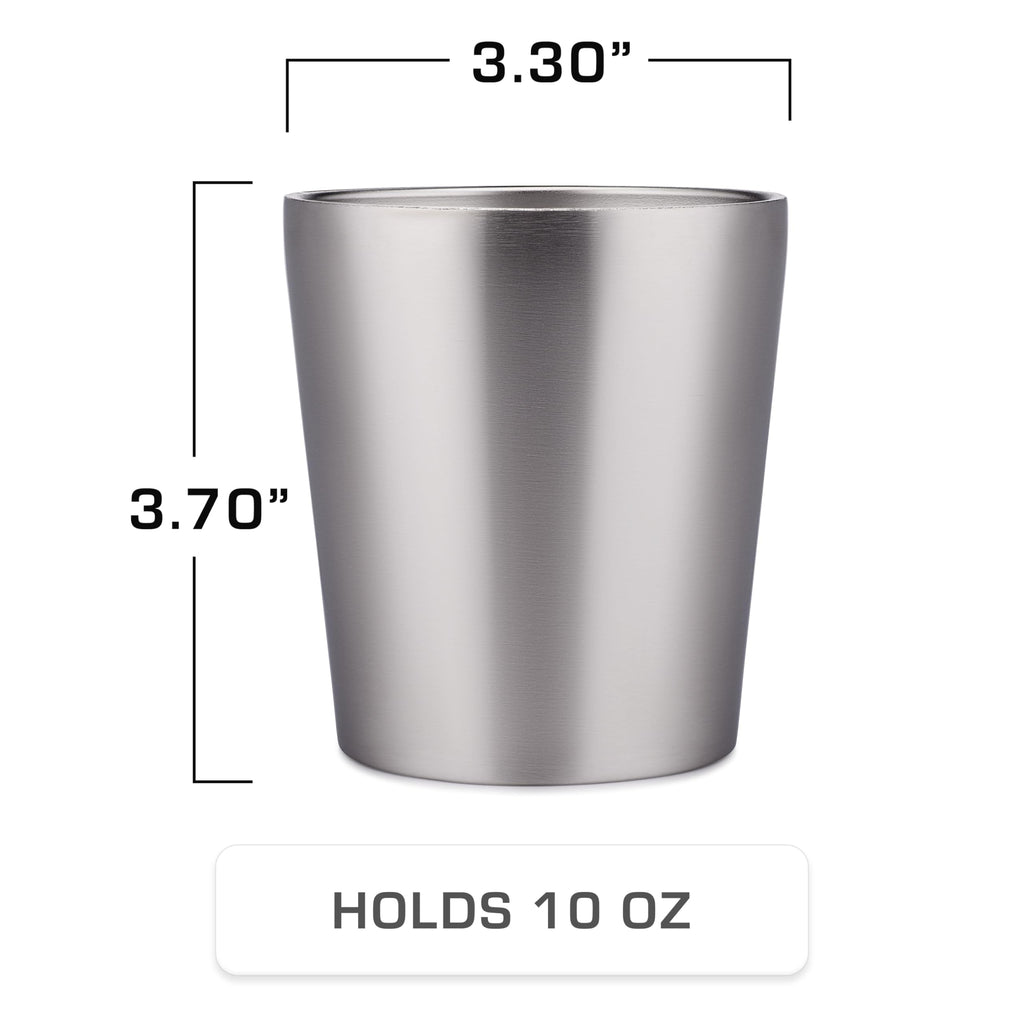 9 Cup Percolator Coffee Pot & 10 oz Double Wall Stainless Steel Cups Y725