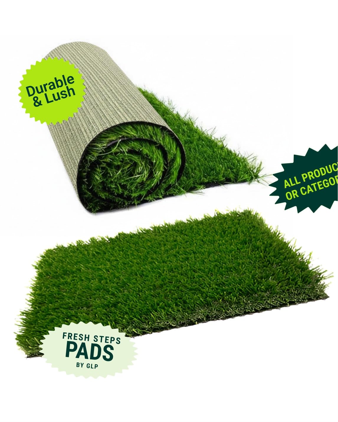 Artificial Grass Dog Potty Grass Pad Replacement 4-Pack 20x25” Reusable U258