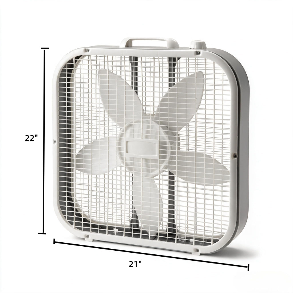 White 3-Speed Box Fan N1679