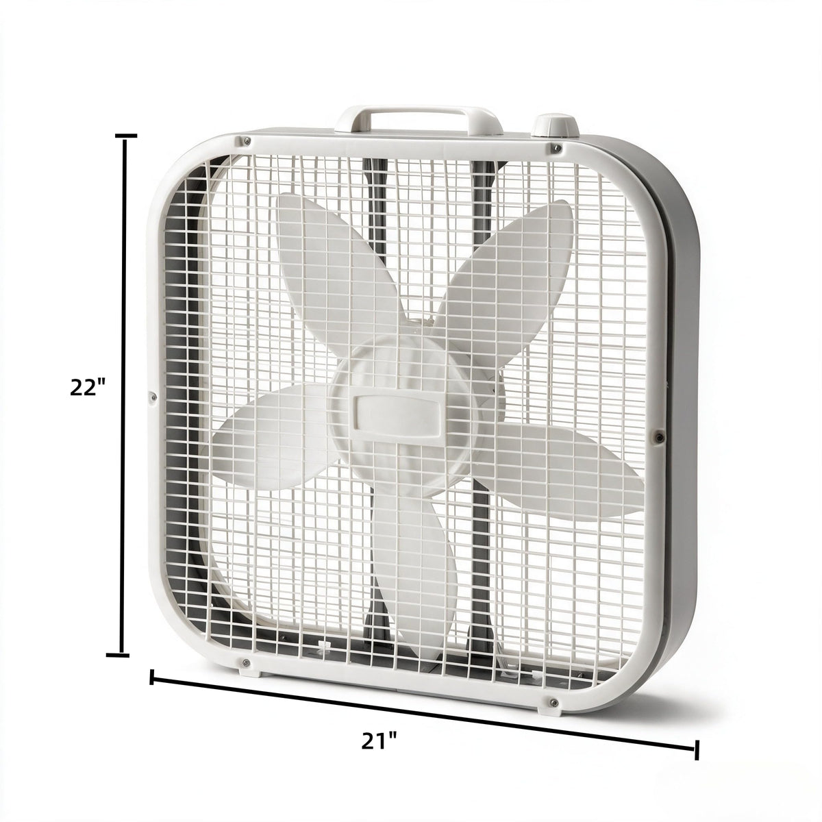 White 3-Speed Box Fan N1679