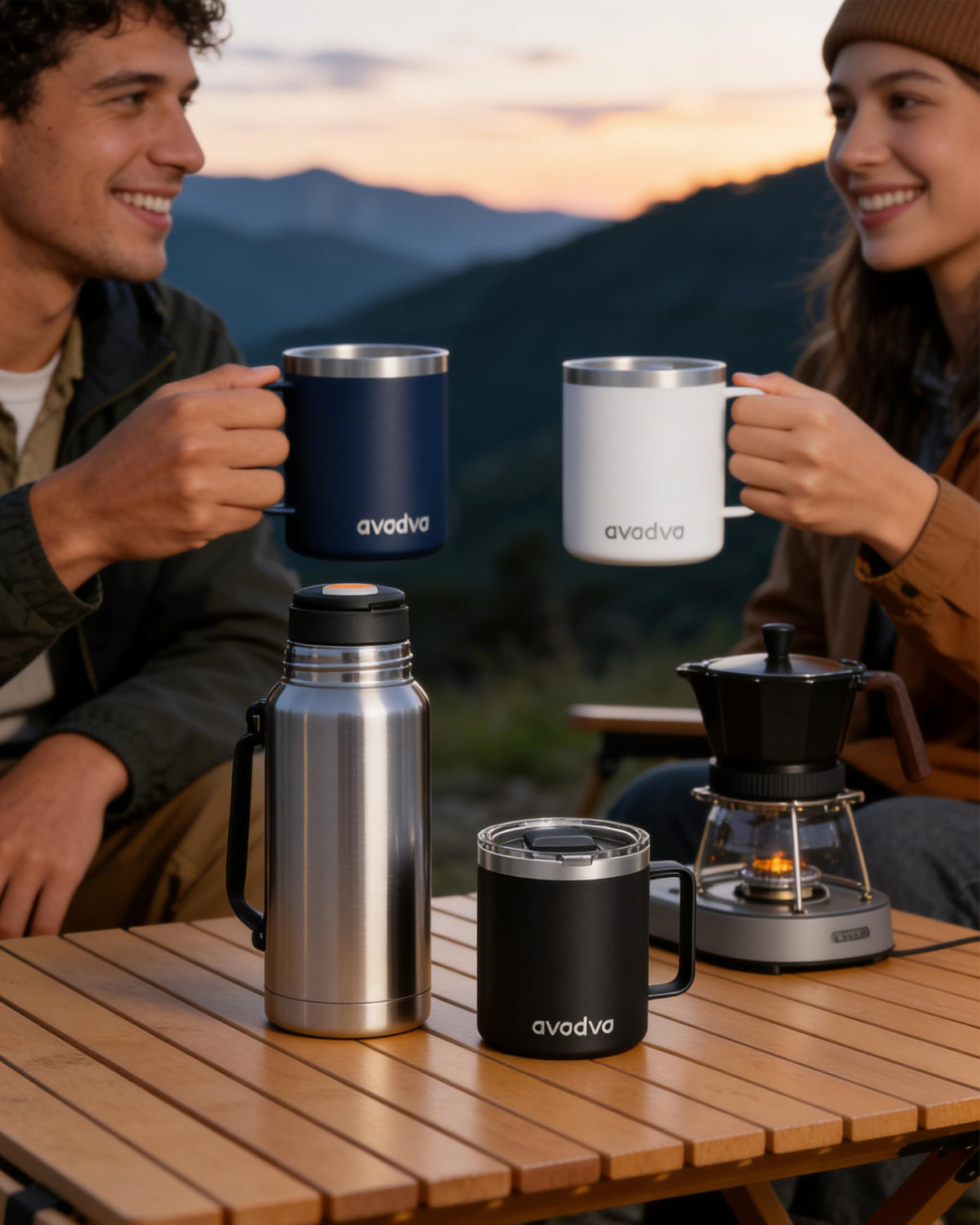 2 Pack 12oz Insulated Stainless Steel Coffee Mug with Lids A648350