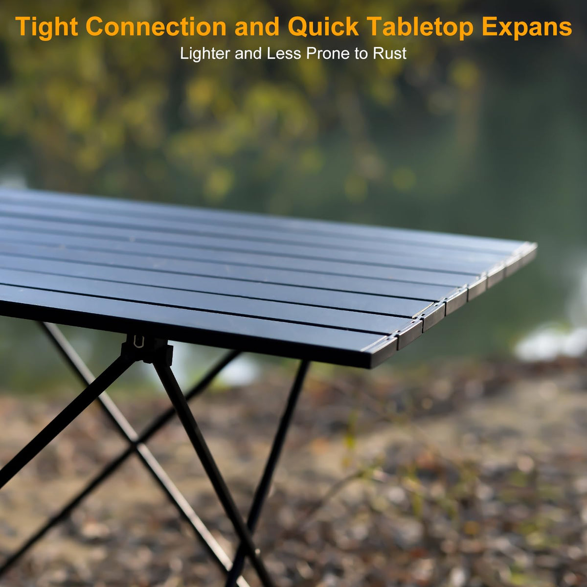 Foldable Aluminum Camping Side Table with Carry Bag G45695