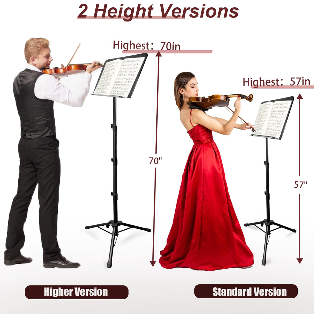 70IN Adjustable Sheet Music Stand with Carrying Bag T6097