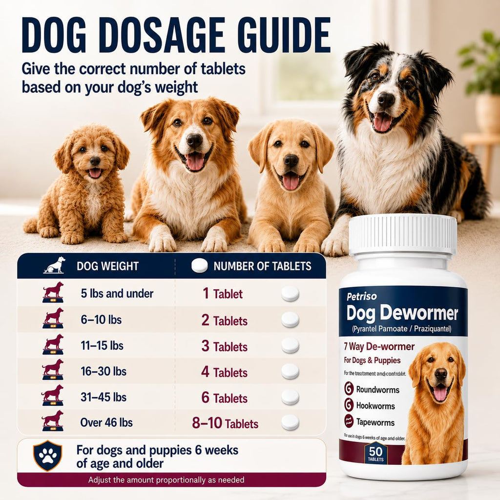 Dewormer for Dogs, 50 Tablets S10225