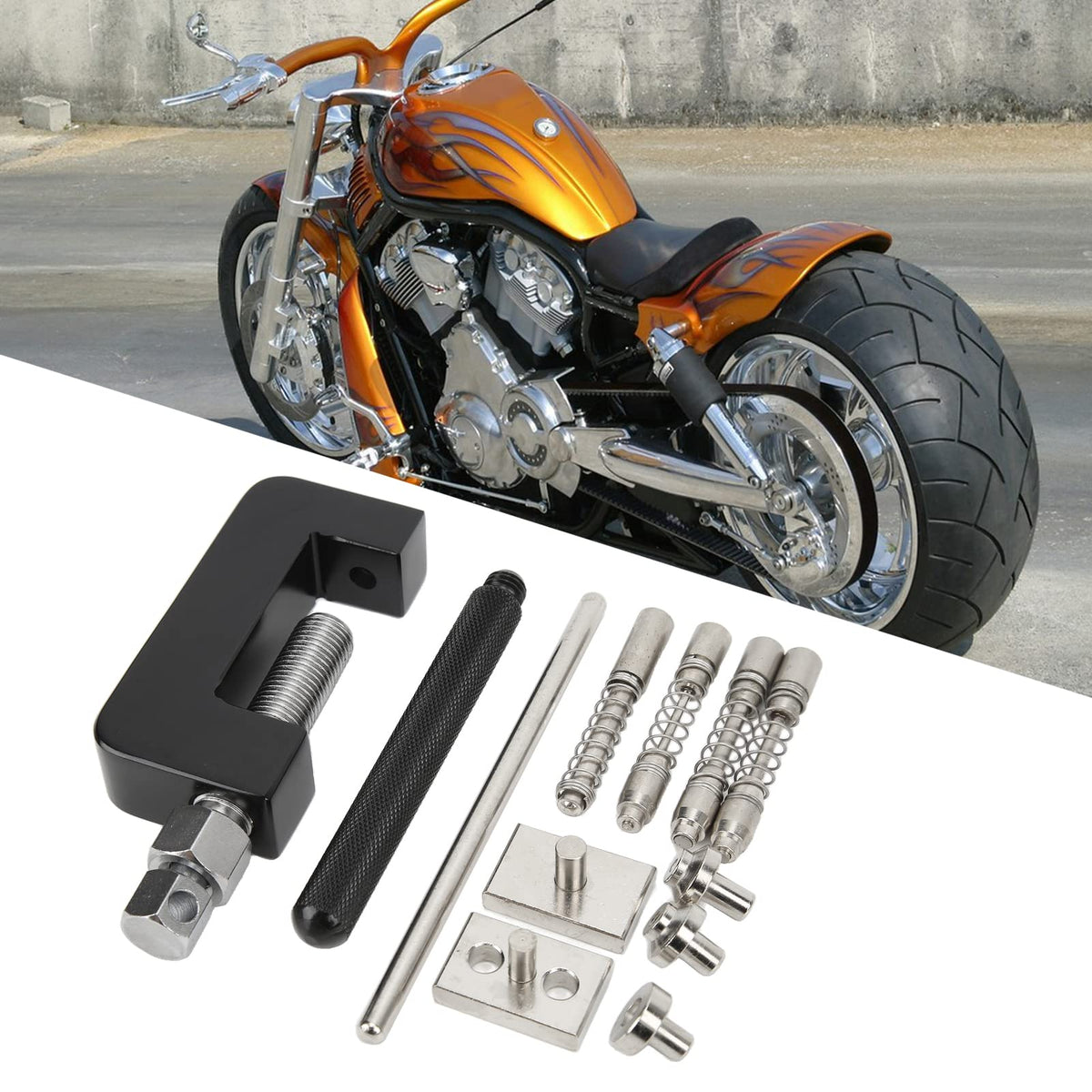 12 Pc Universal Motorcycle Chain Riveting Tool Set with Storage Box W922562