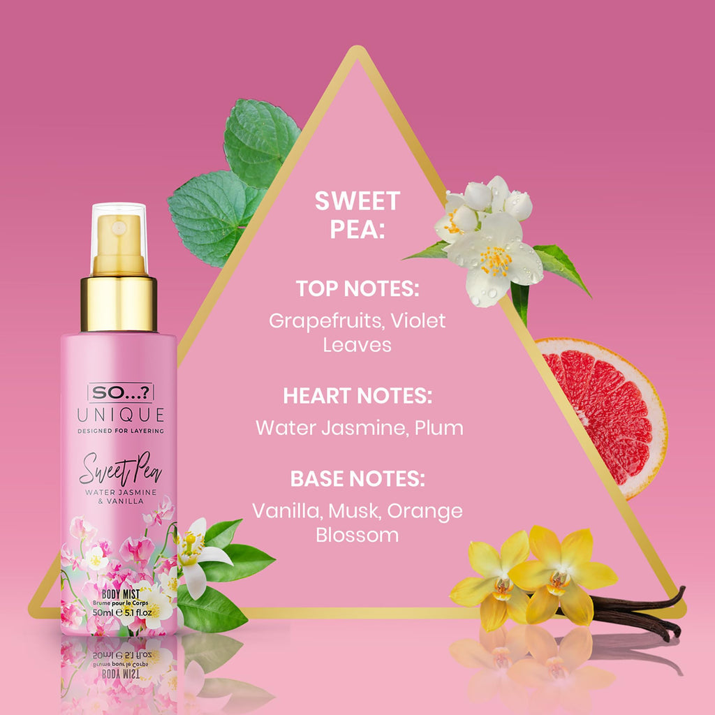Unique Body Mist Set, 6 pcs R5156