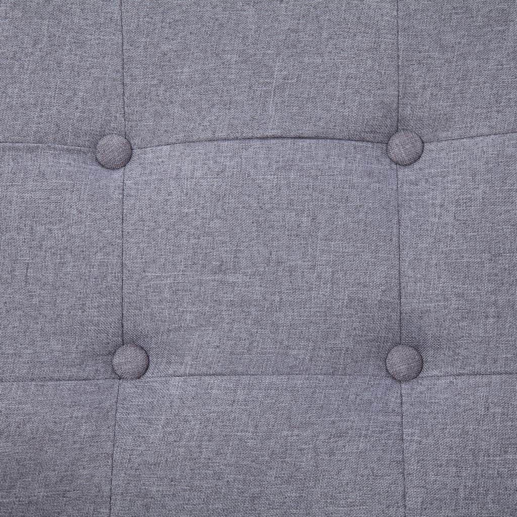 Light Gray 2-Seater Upholstered Fabric Sofa with Armrests P6093