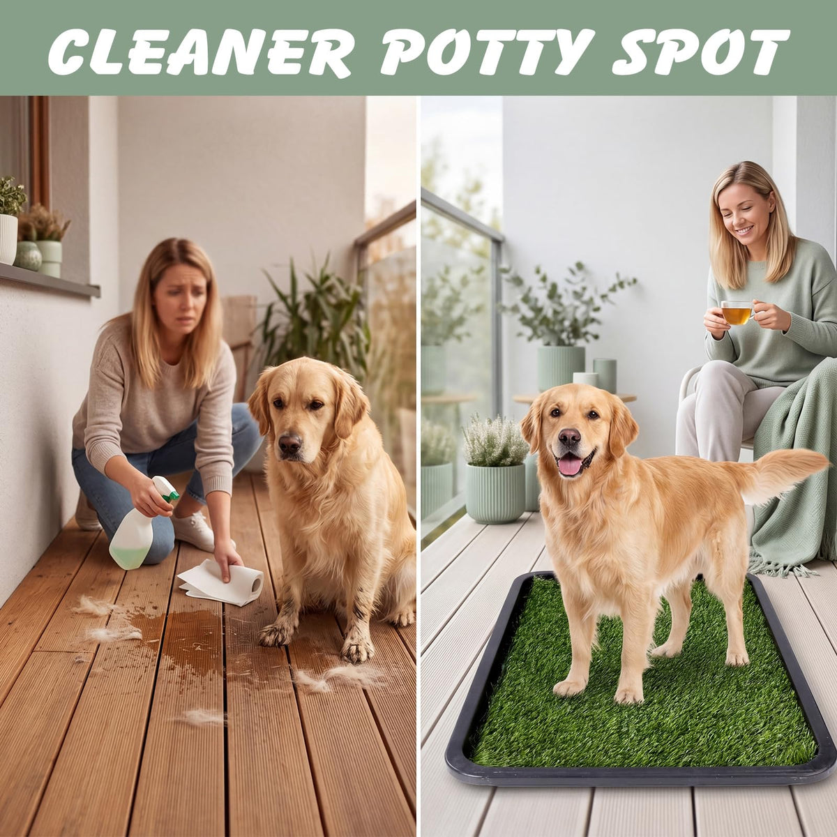 Dog Grass Pad with Tray 30 x 20 in C72230