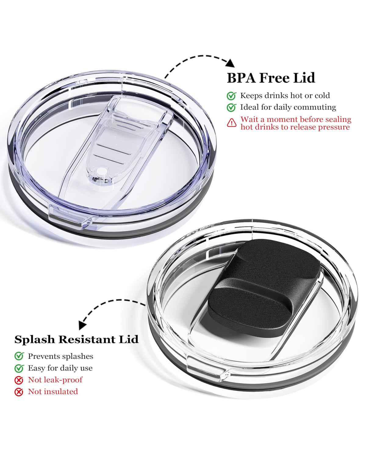2 Pack 12oz Insulated Stainless Steel Coffee Mug with Lids A648350