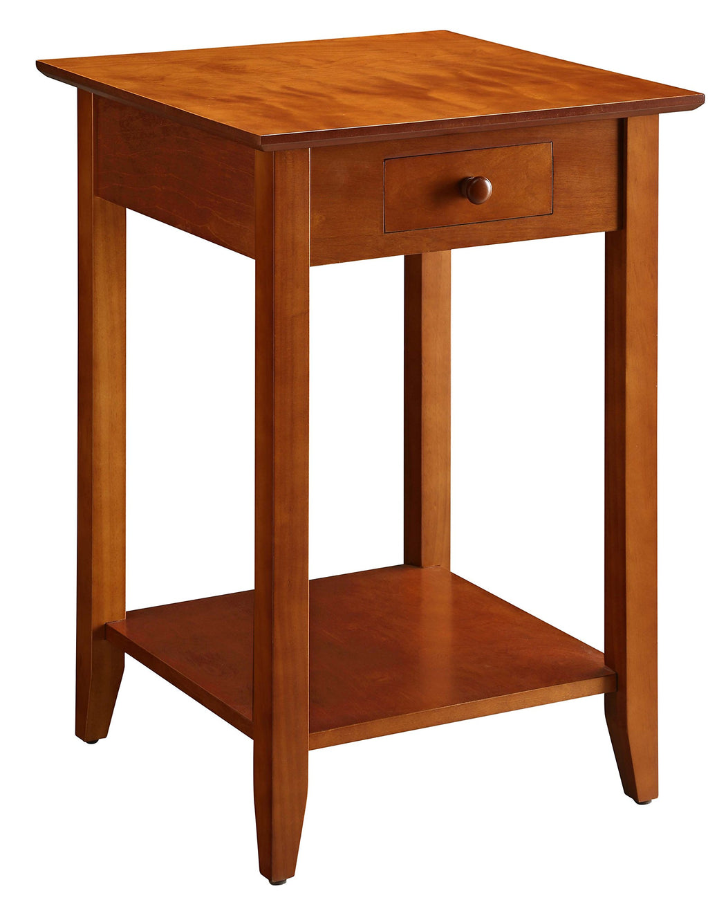 Cherry End Table with Drawer and Shelf R96925