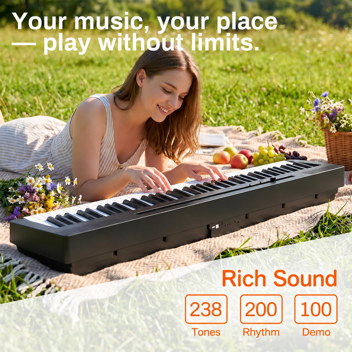 88 Keys Weighted Hammer Action Keyboard V80562