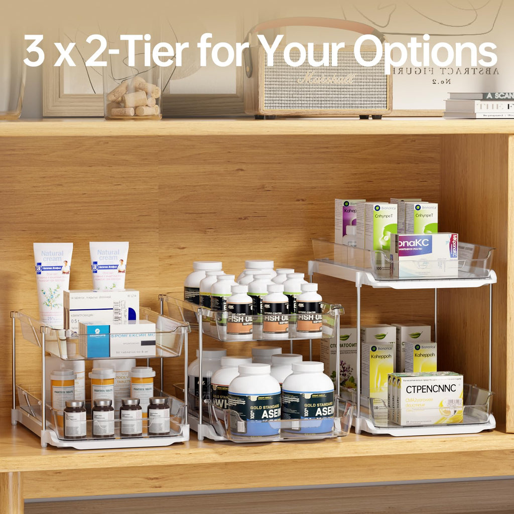 2 Sets of 3-Tier Under Sink Organizers and Storage M653