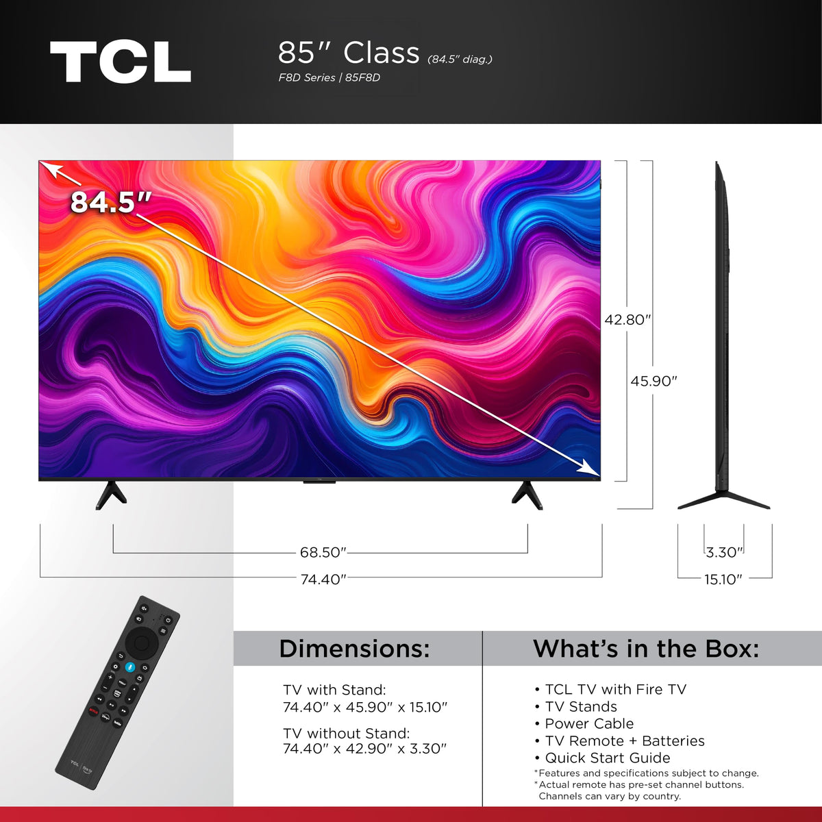 85-Inch 4K QLED Smart TV I6439